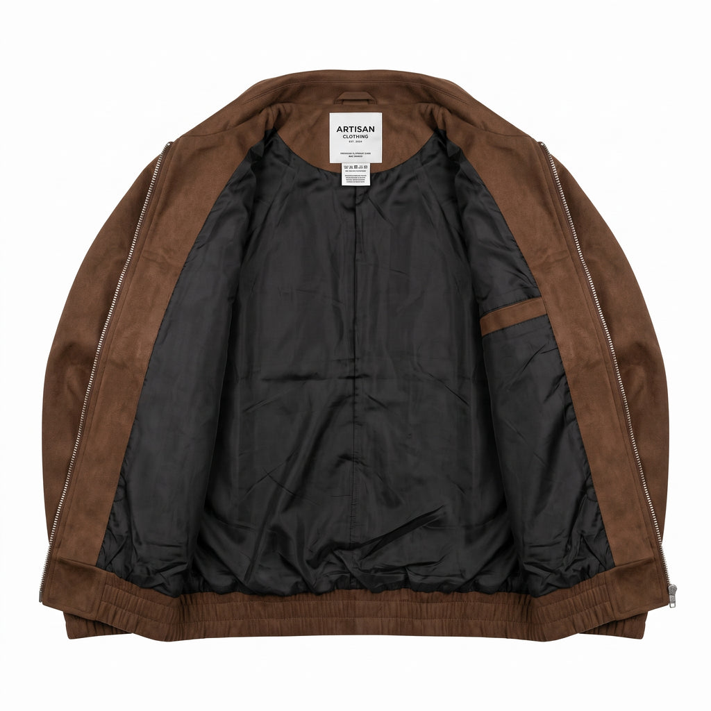 Chaqueta Bomber en Gamuza