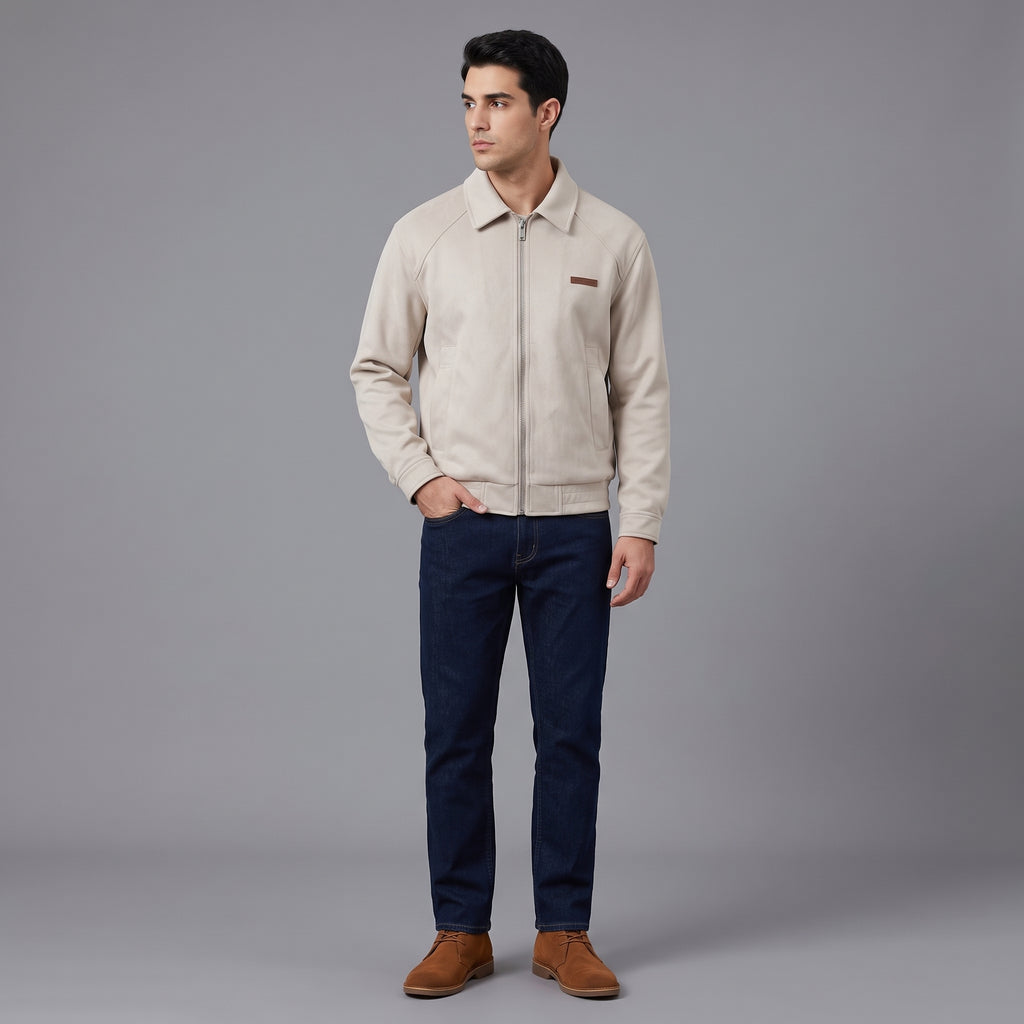 Chaqueta Bomber en Gamuza