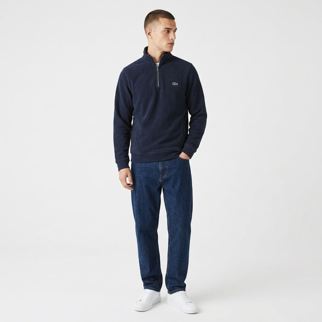 Saco Media Cremallera LACOSTE Azul Oscuro