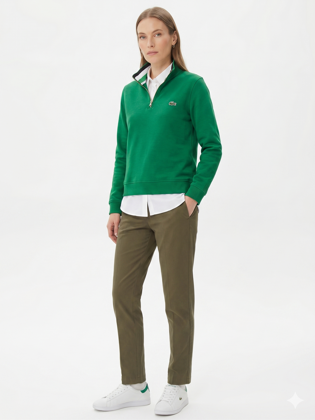 Sueter Media cremallera LACOSTE Dama