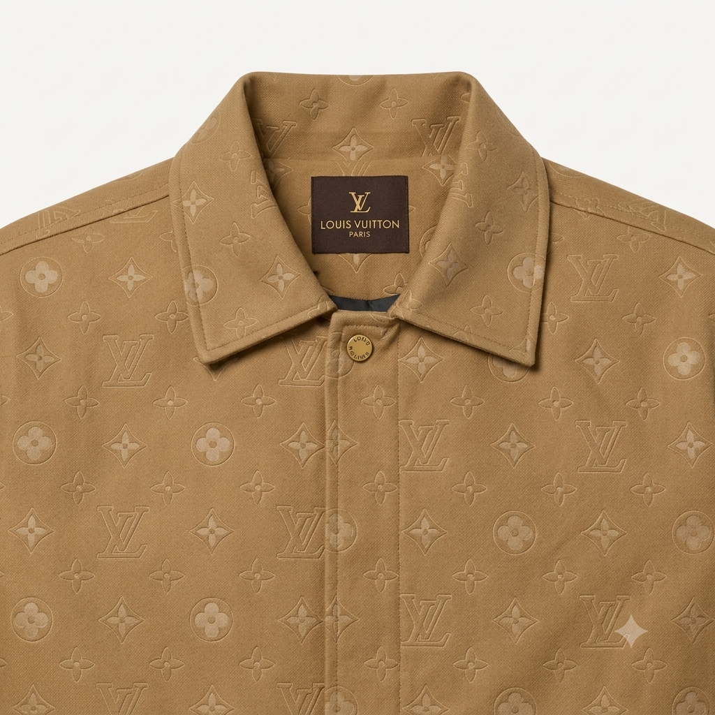 Chaqueta Trucker LV Premium Tipo Gamuza Camel