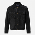 Chaqueta Trucker LV Premium Tipo Gamuza negra