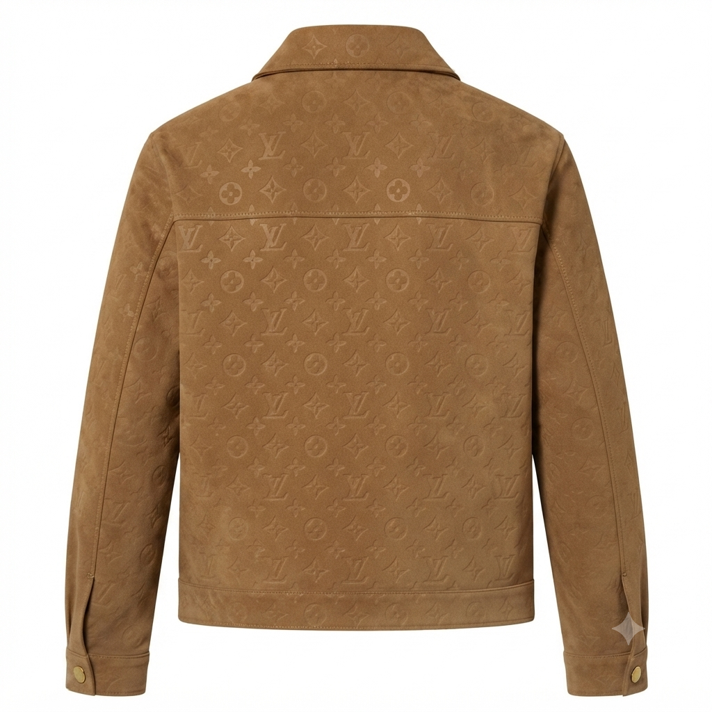 Chaqueta Trucker LV Premium Tipo Gamuza Camel