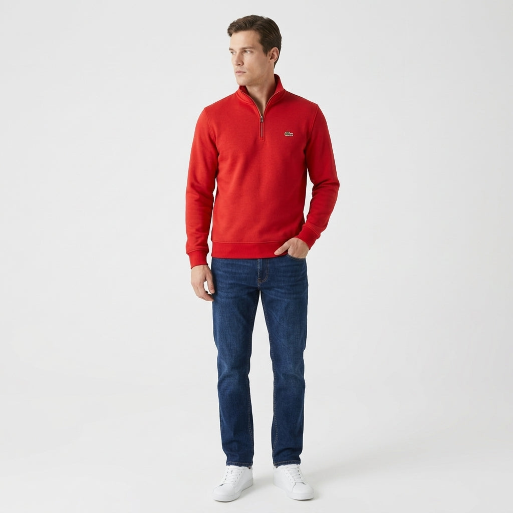 Saco Media Cremallera LACOSTE Rojo